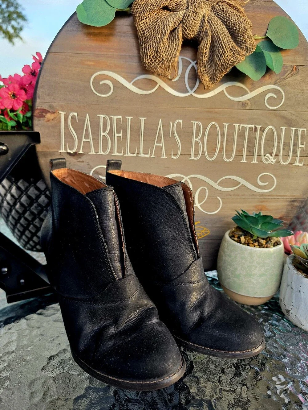 Lucky Brand Yinan Stacked Wedge Booties